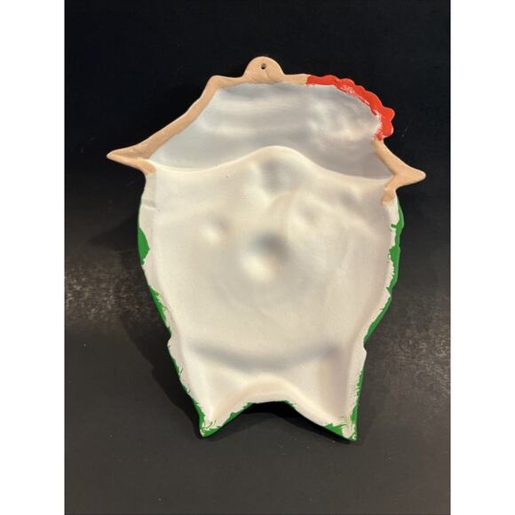 Vintage Ceramic Mrs Snowman Face Ornament - Picture 3 of 4